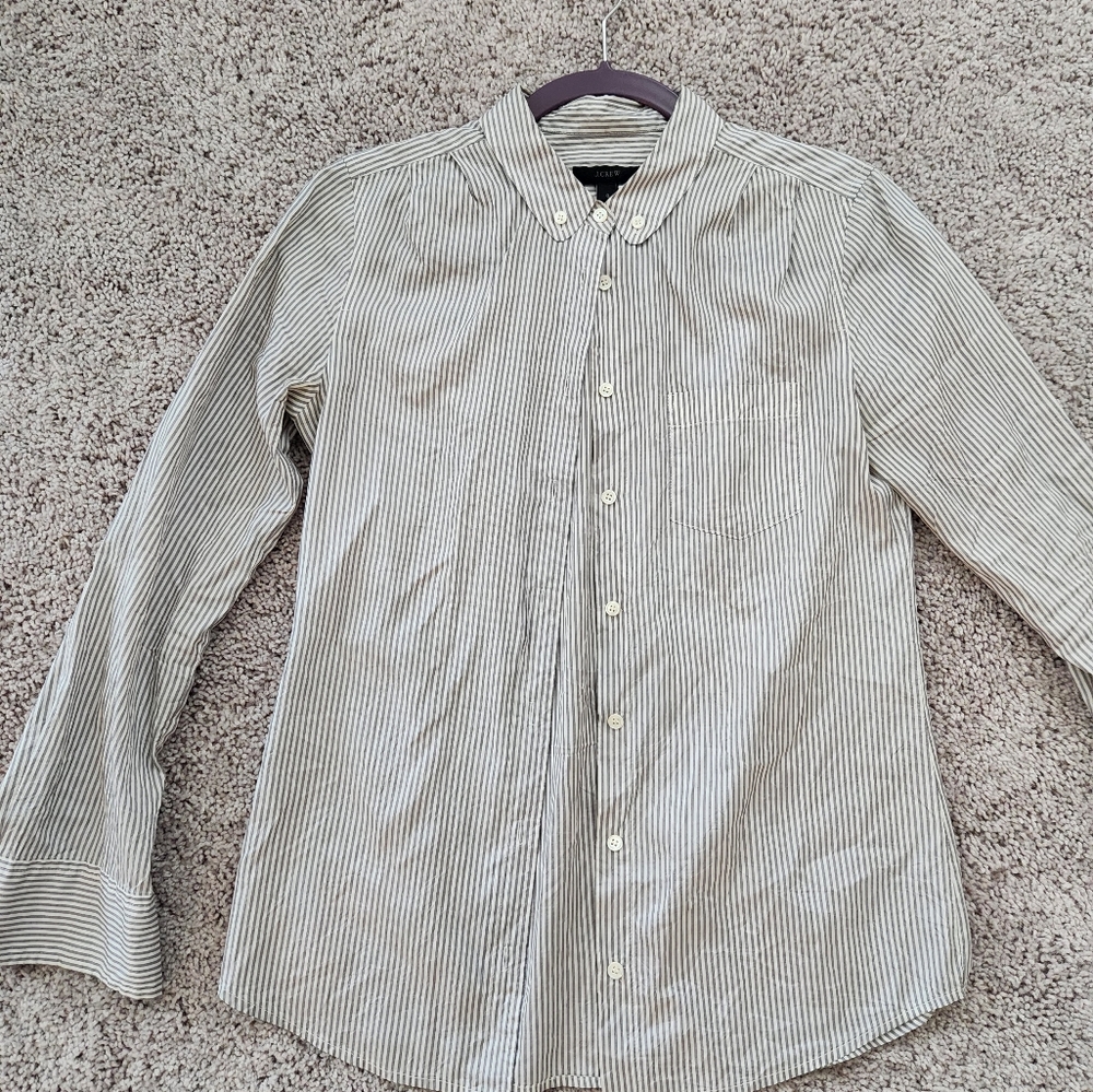 J Crew Silk button down